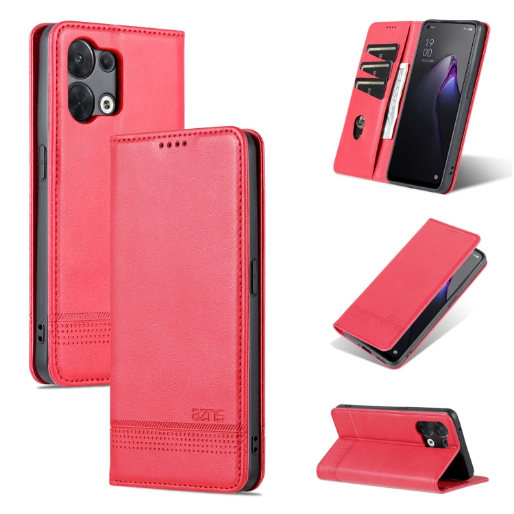 AZNS Magnetic Calf Texture Flip Leather Phone Case, For OPPO Reno8, For OPPO Reno8 Pro, For Honor 70, For Honor 70 Pro