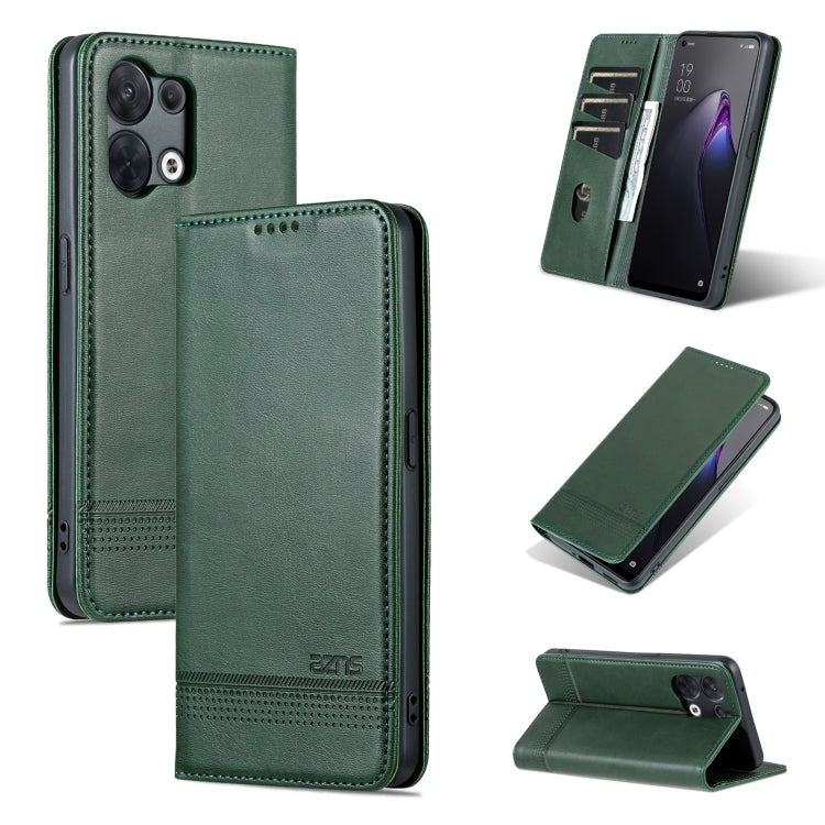 AZNS Magnetic Calf Texture Flip Leather Phone Case, For OPPO Reno8, For OPPO Reno8 Pro, For Honor 70, For Honor 70 Pro