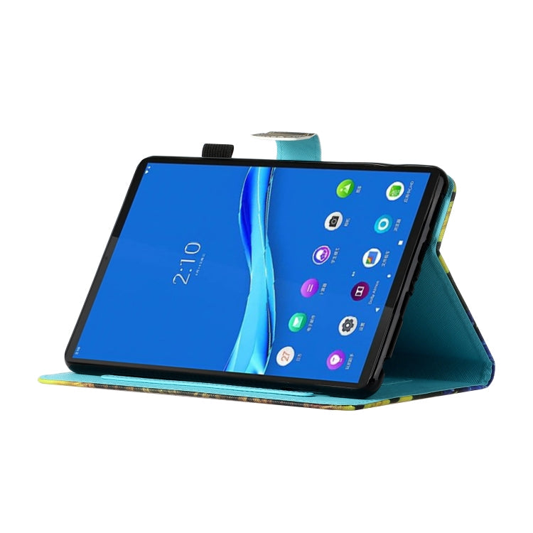 Coloured Drawing Stitching Smart Leather Tablet Case, For Lenovo Tab M10 Plus 10.6 3rd Gen 2022, For Lenovo Tab M10 3rd Gen