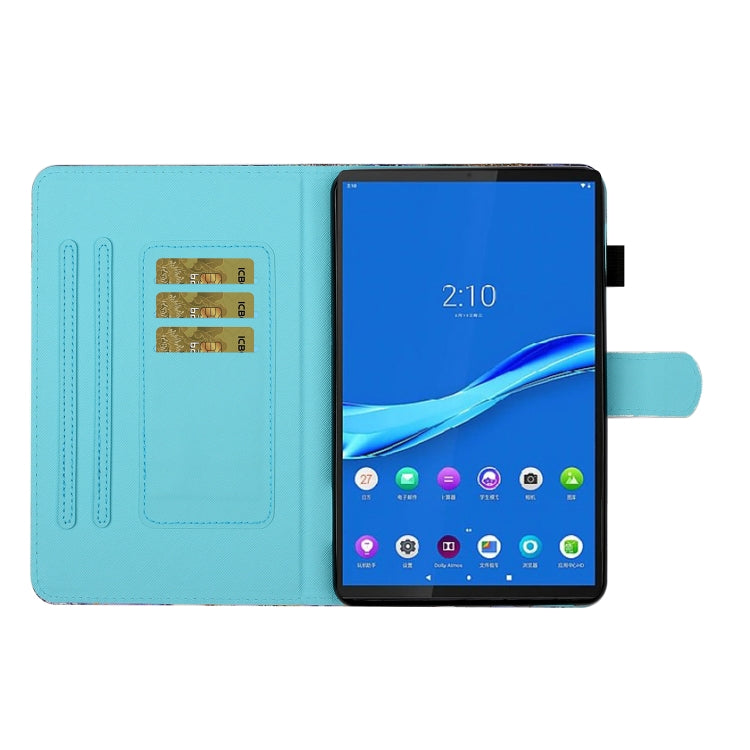 Coloured Drawing Stitching Smart Leather Tablet Case, For Lenovo Tab M10 Plus 10.6 3rd Gen 2022, For Lenovo Tab M10 3rd Gen