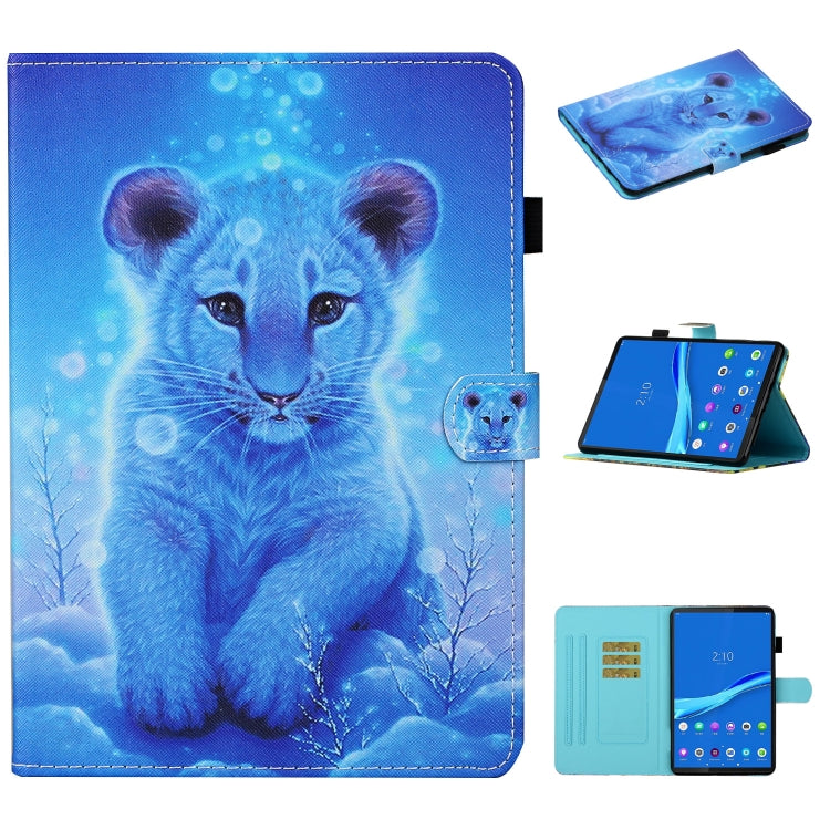 Coloured Drawing Stitching Smart Leather Tablet Case, For Lenovo Tab M10 Plus 10.6 3rd Gen 2022, For Lenovo Tab M10 3rd Gen