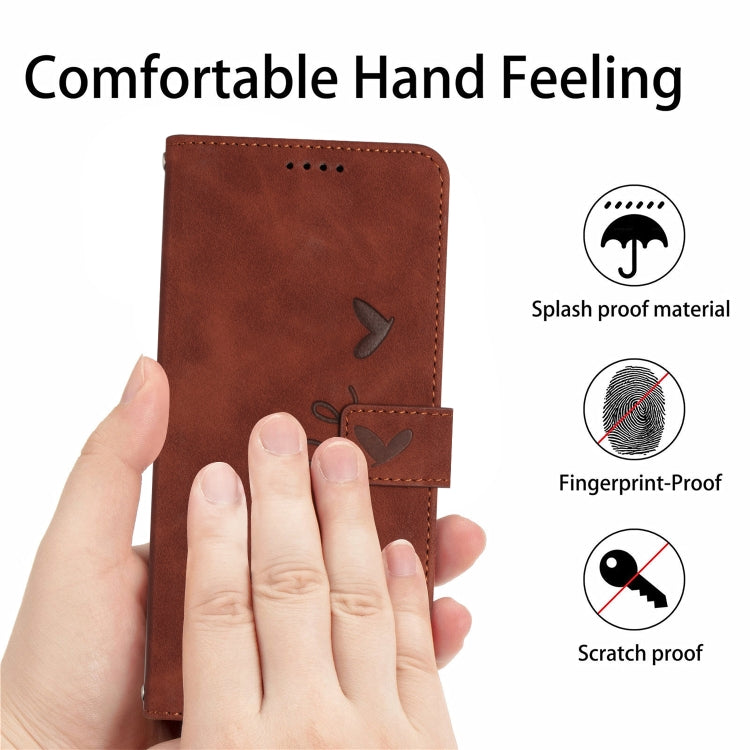 Skin Feel Heart Pattern Leather Phone Case, For iPhone 13, For iPhone 13 Pro, For iPhone 13 Pro Max, For iPhone 12 / 12 Pro