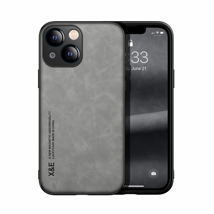 Skin Feel Magnetic Leather Back Phone Case, For iPhone 13 mini, For iPhone 13, For iPhone 13 Pro, For iPhone 13 Pro Max, For iPhone 12 mini, For iPhone 12