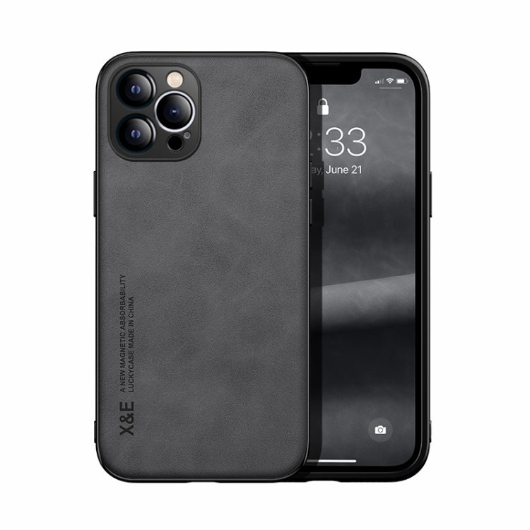 Skin Feel Magnetic Leather Back Phone Case, For iPhone 12 Pro, For iPhone 12 Pro Max, For iPhone 11, For iPhone 11 Pro, For iPhone 11 Pro Max, For iPhone X / XS