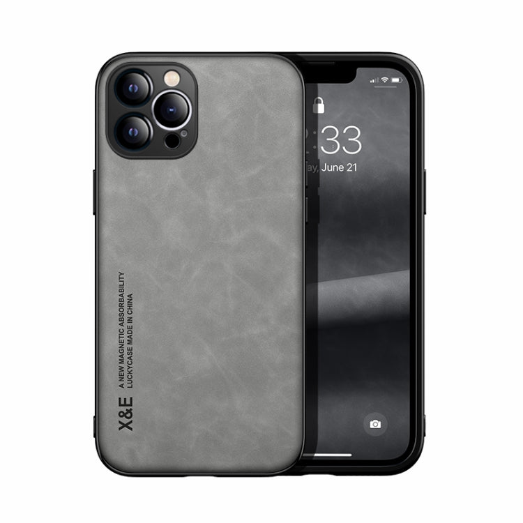 Skin Feel Magnetic Leather Back Phone Case, For iPhone 12 Pro, For iPhone 12 Pro Max, For iPhone 11, For iPhone 11 Pro, For iPhone 11 Pro Max, For iPhone X / XS