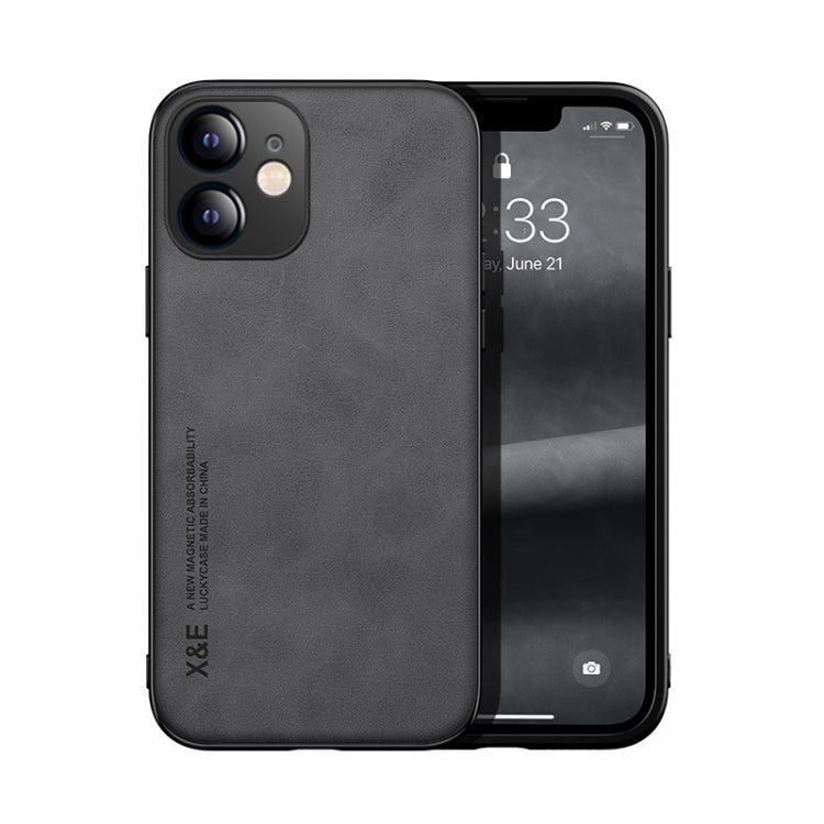 Skin Feel Magnetic Leather Back Phone Case, For iPhone 12 Pro, For iPhone 12 Pro Max, For iPhone 11, For iPhone 11 Pro, For iPhone 11 Pro Max, For iPhone X / XS