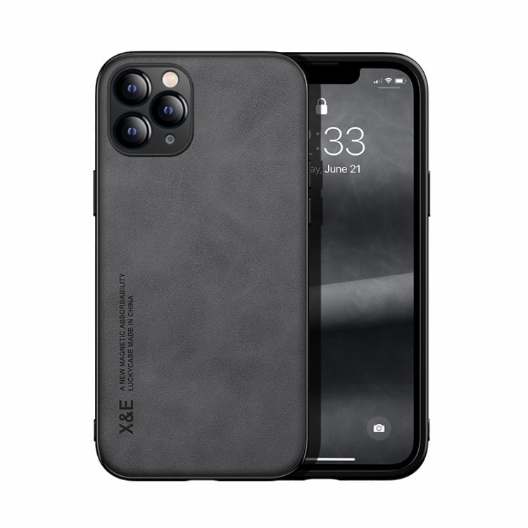 Skin Feel Magnetic Leather Back Phone Case, For iPhone 12 Pro, For iPhone 12 Pro Max, For iPhone 11, For iPhone 11 Pro, For iPhone 11 Pro Max, For iPhone X / XS