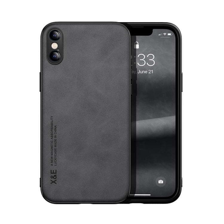 Skin Feel Magnetic Leather Back Phone Case, For iPhone 12 Pro, For iPhone 12 Pro Max, For iPhone 11, For iPhone 11 Pro, For iPhone 11 Pro Max, For iPhone X / XS