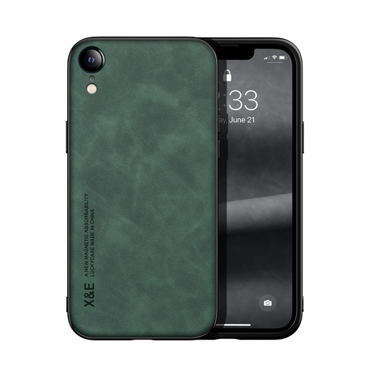 Skin Feel Magnetic Leather Back Phone Case, For iPhone XR, For iPhone XS Max, For iPhone SE 2022 / SE 2020 / 7 / 8, For iPhone 7 Plus / 8 Plus