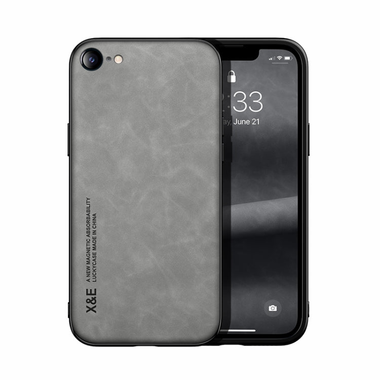 Skin Feel Magnetic Leather Back Phone Case, For iPhone XR, For iPhone XS Max, For iPhone SE 2022 / SE 2020 / 7 / 8, For iPhone 7 Plus / 8 Plus