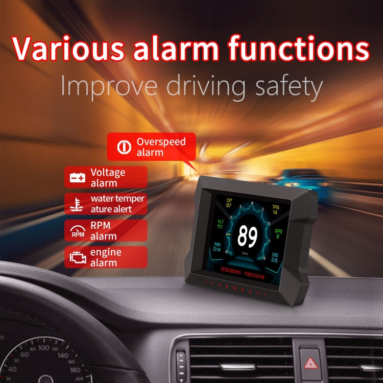 P22 3.5 inch Car HUD Head up Display GPS OBD2 Dual System Windshield Projector, P22