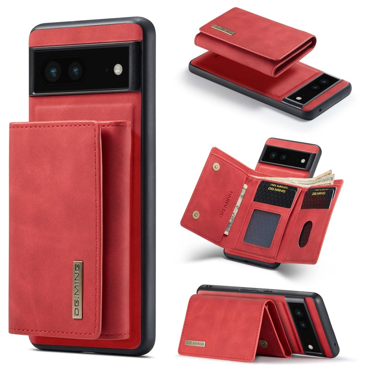 DG.MING M1 Series 3-Fold Multi Card Wallet + Magnetic Phone Case, For Google Pixel 7 5G, For Google Pixel 6A