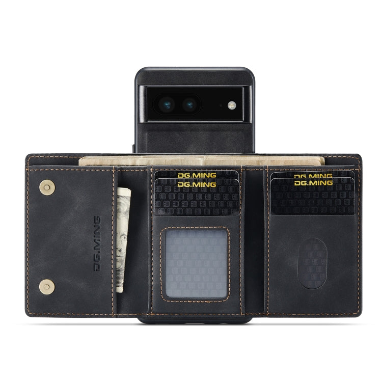 DG.MING M1 Series 3-Fold Multi Card Wallet + Magnetic Phone Case, For Google Pixel 7 5G, For Google Pixel 6A