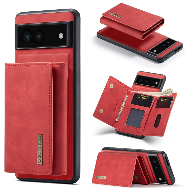 DG.MING M1 Series 3-Fold Multi Card Wallet + Magnetic Phone Case, For Google Pixel 7 5G, For Google Pixel 6A