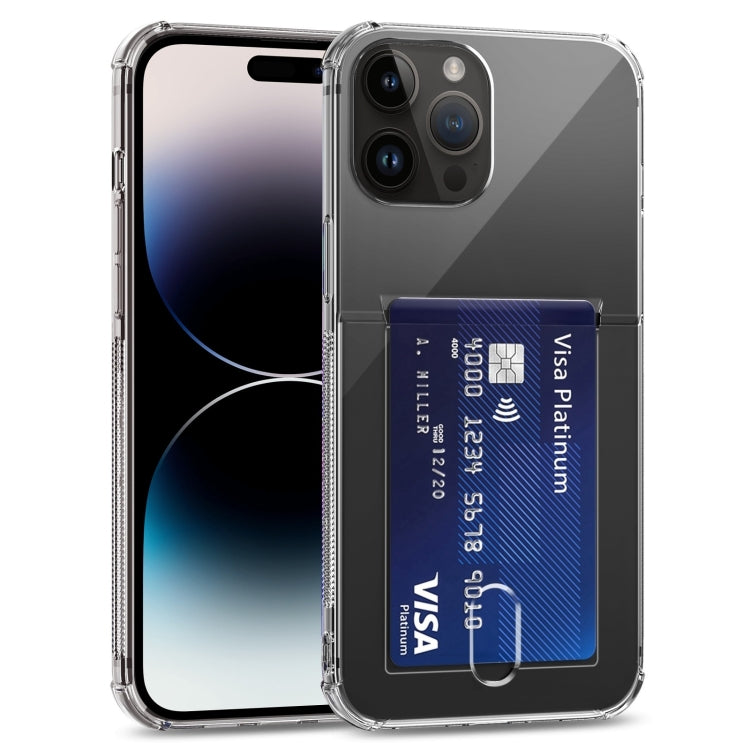 Transparent TPU Phone Case with Card Slots, For iPhone 14 Pro, For iPhone 14