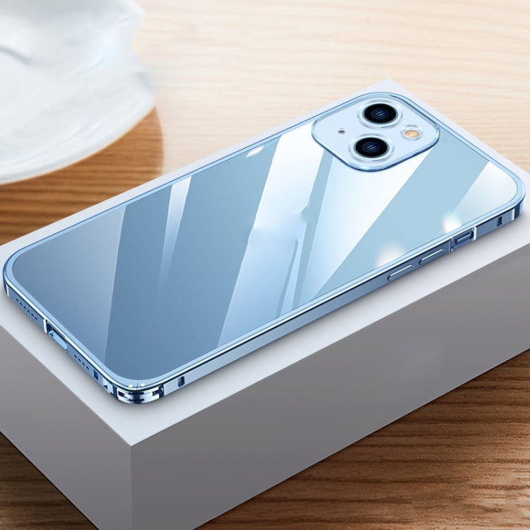 Metal Frame HD Transparent Phone Case, For iPhone 14 Plus, For iPhone 14 Pro Max, For iPhone 14, For iPhone 14 Pro