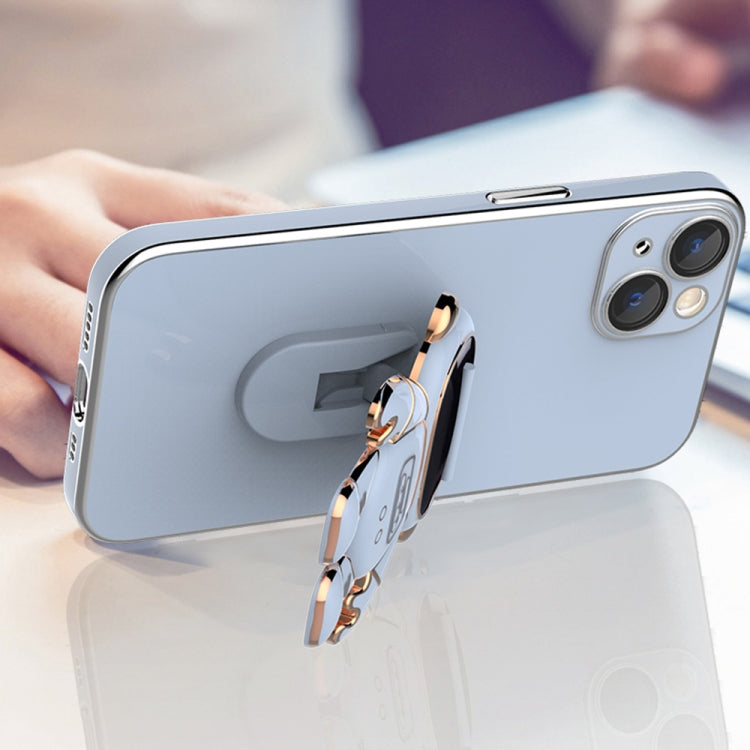 Plating Astronaut Holder Phone Case with Lens Film, For iPhone 13 Pro Max, For iPhone 13 Pro, For iPhone 13