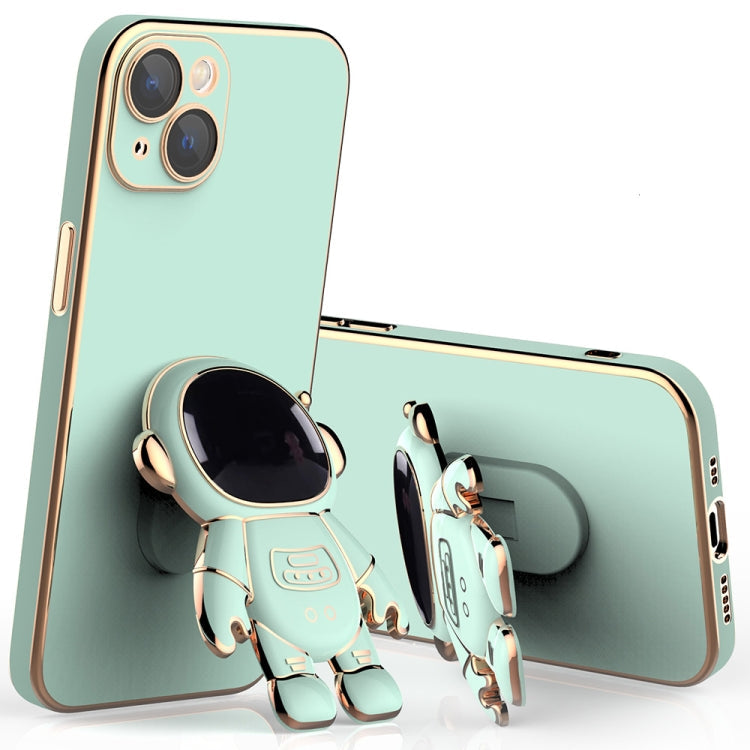 Plating Astronaut Holder Phone Case with Lens Film, For iPhone 11 Pro, For iPhone 11