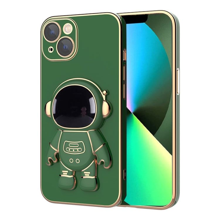 Plating Astronaut Holder Phone Case with Lens Film, For iPhone 11 Pro, For iPhone 11