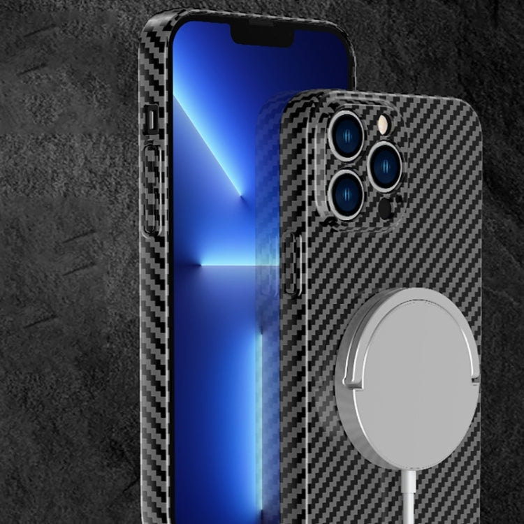 Carbon Fiber Texture MagSafe Magnetic Phone Case, For iPhone 14, For iPhone 14 Plus, For iPhone 14 Pro