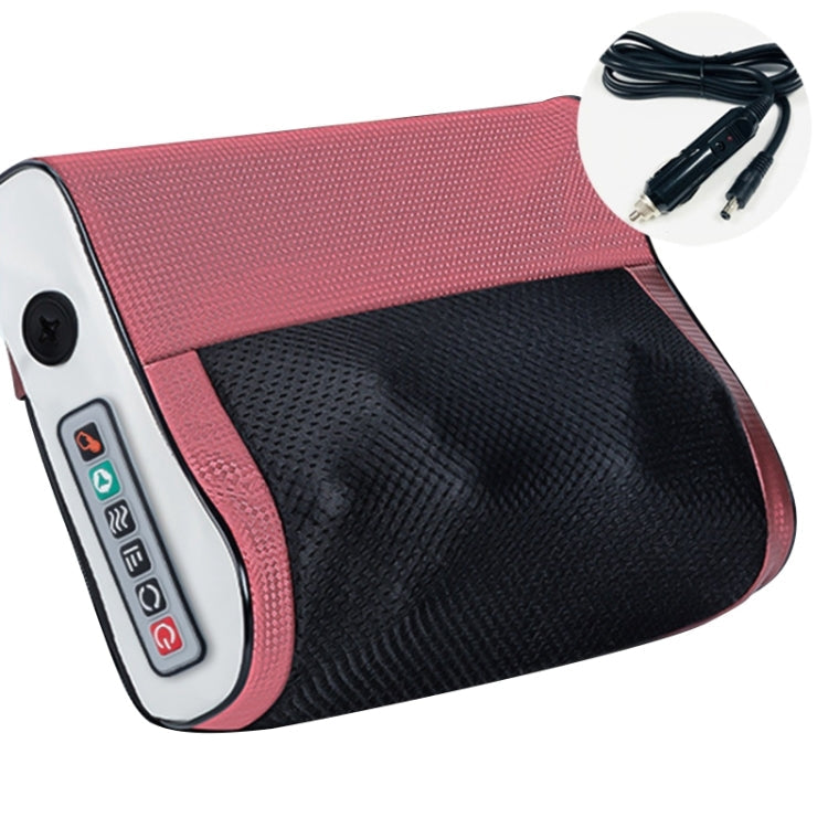 Multifunctional Hot Compress Neck Massager Car Cervical Spine Massage Pillow, Red Six Keys, Blue Six Keys, One Button, Red Upgrade, Blue Upgrade