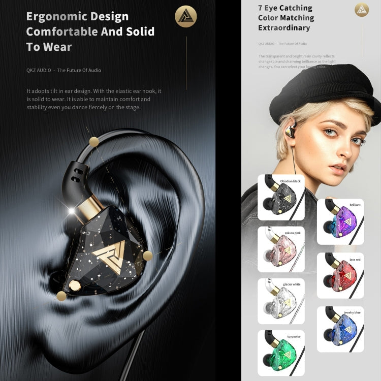 QKZ SK8 3.5mm Sports In-ear Dynamic HIFI Monitor Earphone with Mic