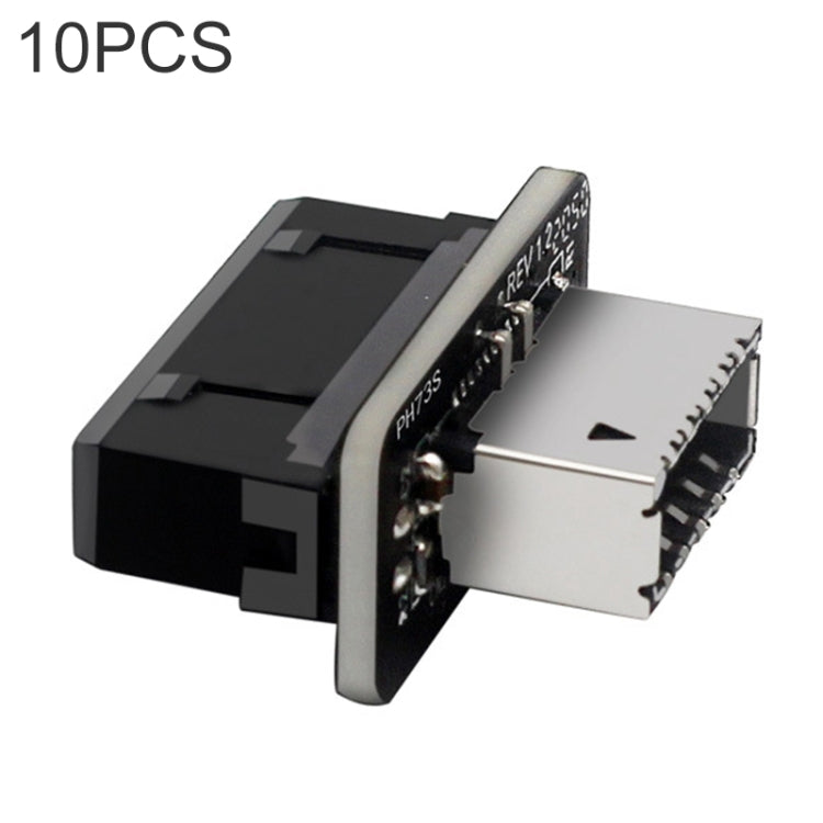 10 PCS 73S Mainboard USB 3.0 19P/20P to Type-E90 Degree Adapter, 10pcs