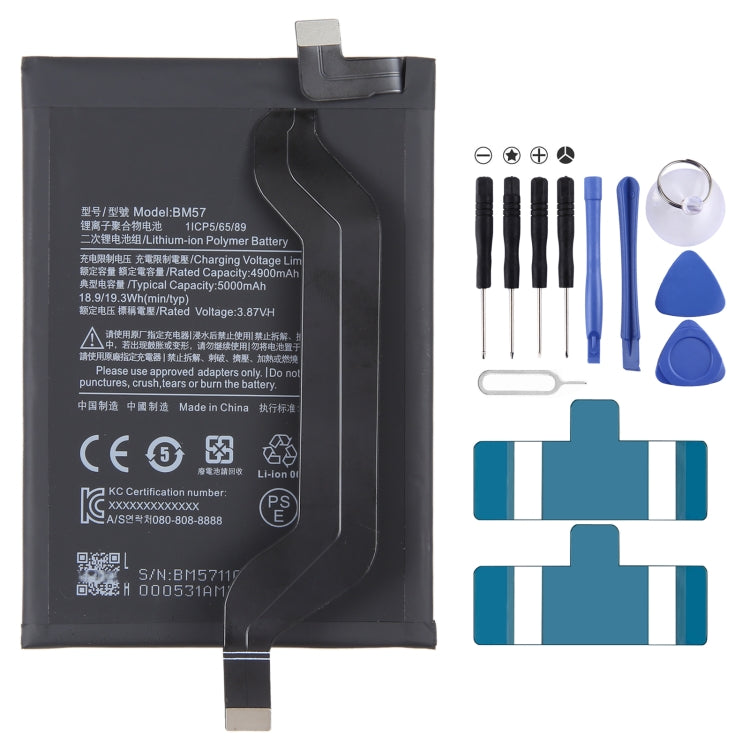 BN53 4820 mAh Li-Polymer Battery Replacement For Xiaomi Redmi Note 9 Pro 5G, BM37, BN51, BM52, BM4M, BM4Q, BN56, BM55, BN53, BN62, BM54, BM4X, BM4Y, BM57, BN59, BP42, 38, BP44, BM5A, BP47, BN66, BM58, BP43, BN57, BS01FA