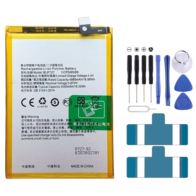 BLP855 4500 mAh Li-Polymer Battery Replacement For OPPO Reno6 Pro 5G / K9 Pro, BLP717, BLP711, BLP737, BLP735, BLP727, BLP755, BLP769, BLP767, BLP783, BLP781, BLP779, BLP789, BLP787, BLP797, BLP755 For OPPO K7x, BLP791, BLP811, BLP817, BLP863, BLP825  ...