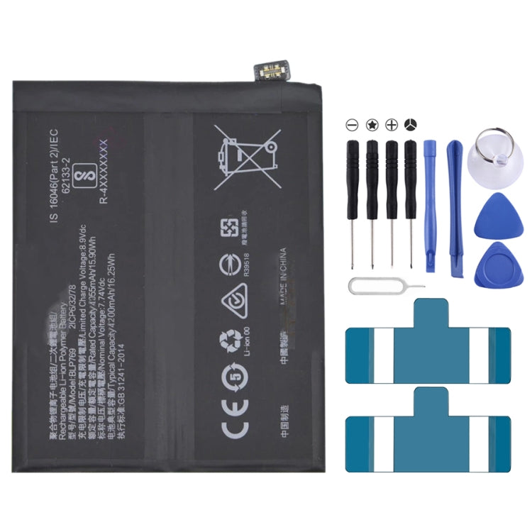 BLP855 4500 mAh Li-Polymer Battery Replacement For OPPO Reno6 Pro 5G / K9 Pro, BLP717, BLP711, BLP737, BLP735, BLP727, BLP755, BLP769, BLP767, BLP783, BLP781, BLP779, BLP789, BLP787, BLP797, BLP755 For OPPO K7x, BLP791, BLP811, BLP817, BLP863, BLP825  ...