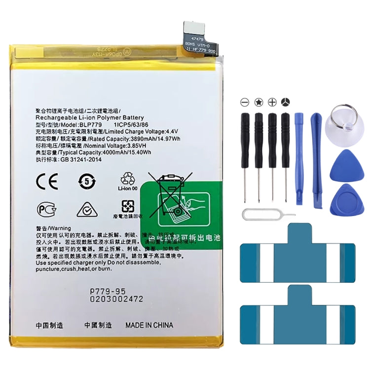BLP855 4500 mAh Li-Polymer Battery Replacement For OPPO Reno6 Pro 5G / K9 Pro, BLP717, BLP711, BLP737, BLP735, BLP727, BLP755, BLP769, BLP767, BLP783, BLP781, BLP779, BLP789, BLP787, BLP797, BLP755 For OPPO K7x, BLP791, BLP811, BLP817, BLP863, BLP825  ...