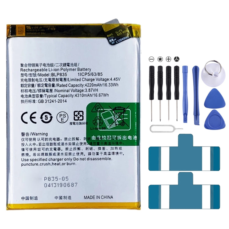 BLP855 4500 mAh Li-Polymer Battery Replacement For OPPO Reno6 Pro 5G / K9 Pro, BLP717, BLP711, BLP737, BLP735, BLP727, BLP755, BLP769, BLP767, BLP783, BLP781, BLP779, BLP789, BLP787, BLP797, BLP755 For OPPO K7x, BLP791, BLP811, BLP817, BLP863, BLP825  ...