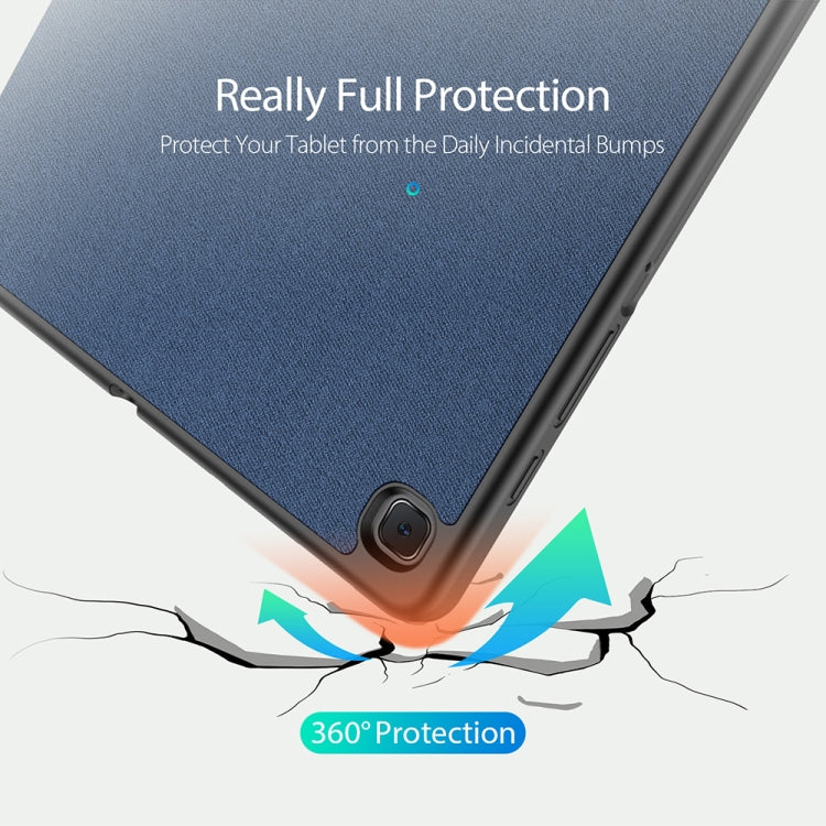DUX DUCIS Domo Series Horizontal Flip Magnetic PU Leather Case with Three-folding Holder & Pen Slot, For Galaxy Tab S6 Lite 10.4 inch