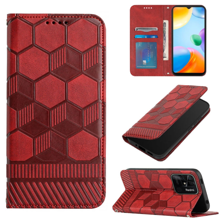 Football Texture Magnetic Leather Flip Phone Case, For Xiaomi Redmi 10C / 10 India, For Xiaomi Redmi 10A, For Xiaomi Redmi Note 11 Global 2022 / Note 11S 4G, For Xiaomi Redmi Note 11 Pro 5G / 4G Global 2022 / Note 11 Pro+ India