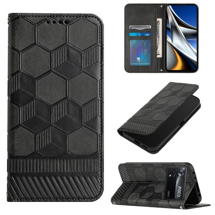 Football Texture Magnetic Leather Flip Phone Case, For Xiaomi Redmi Note 11T Pro, For Xiaomi Poco M4 5G, For Xiaomi Poco M4 Pro 4G, For Xiaomi Poco M4 Pro 5G