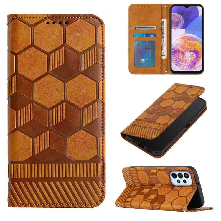 Football Texture Magnetic Leather Flip Phone Case, For Samsung Galaxy A12 5G / M12 / F12, For Samsung Galaxy A13 5G, For Samsung Galaxy A23 5G, For Samsung Galaxy A33 5G