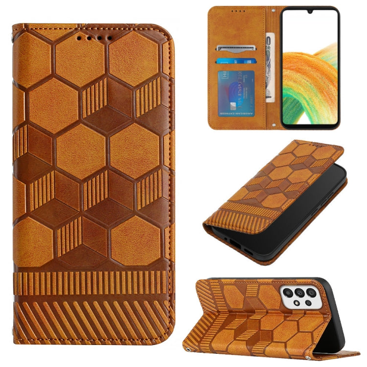 Football Texture Magnetic Leather Flip Phone Case, For Samsung Galaxy A12 5G / M12 / F12, For Samsung Galaxy A13 5G, For Samsung Galaxy A23 5G, For Samsung Galaxy A33 5G