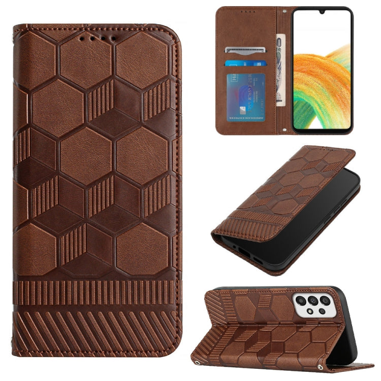 Football Texture Magnetic Leather Flip Phone Case, For Samsung Galaxy A12 5G / M12 / F12, For Samsung Galaxy A13 5G, For Samsung Galaxy A23 5G, For Samsung Galaxy A33 5G