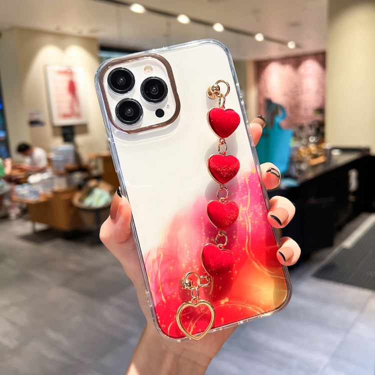 Gold Halo Marble Pattern Case with Bracelet, For iPhone 13 Pro Max, For iPhone 12, For iPhone 12 Pro, For iPhone 12 Pro Max, For iPhone 11, For iPhone 11 Pro Max