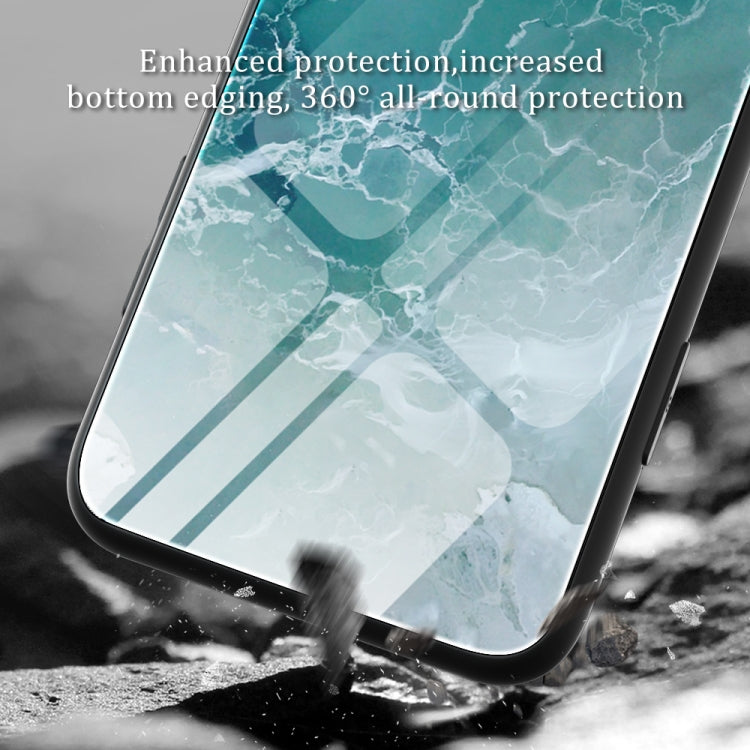 Marble Pattern Glass Protective Phone Case, For iPhone 13 Pro Max, For iPhone 13 Pro, For iPhone 13