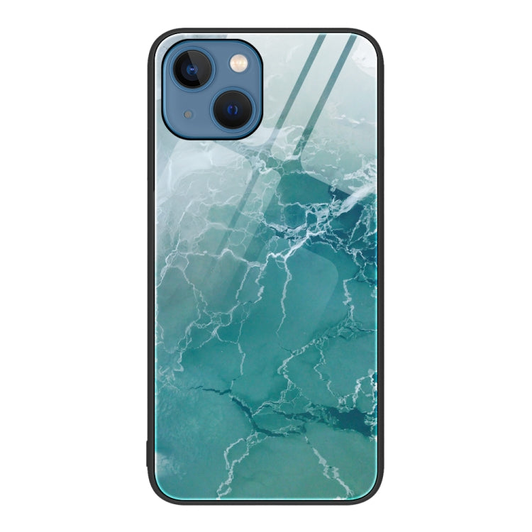 Marble Pattern Glass Protective Phone Case, For iPhone 13 Pro Max, For iPhone 13 Pro, For iPhone 13