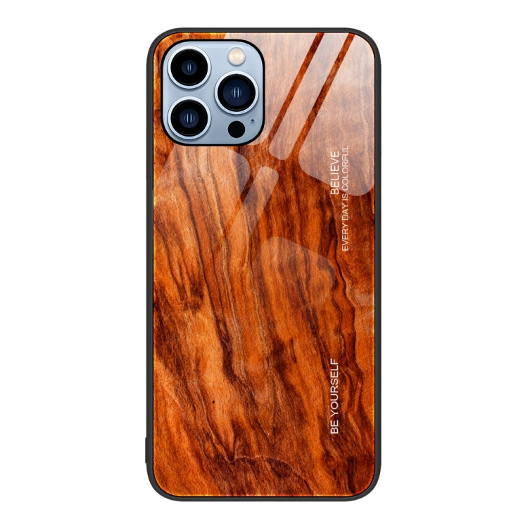 Wood Grain Glass Protective Case, For iPhone XR, For iPhone XS Max, For iPhone 11 Pro, For iPhone 14 Pro Max