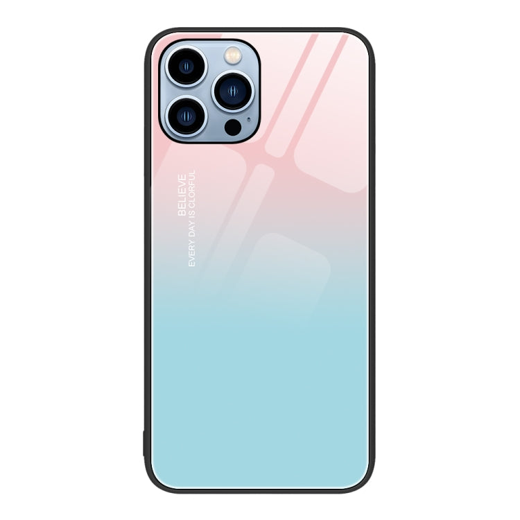 Colorful Painted Glass Phone Case, For iPhone 14 Pro Max