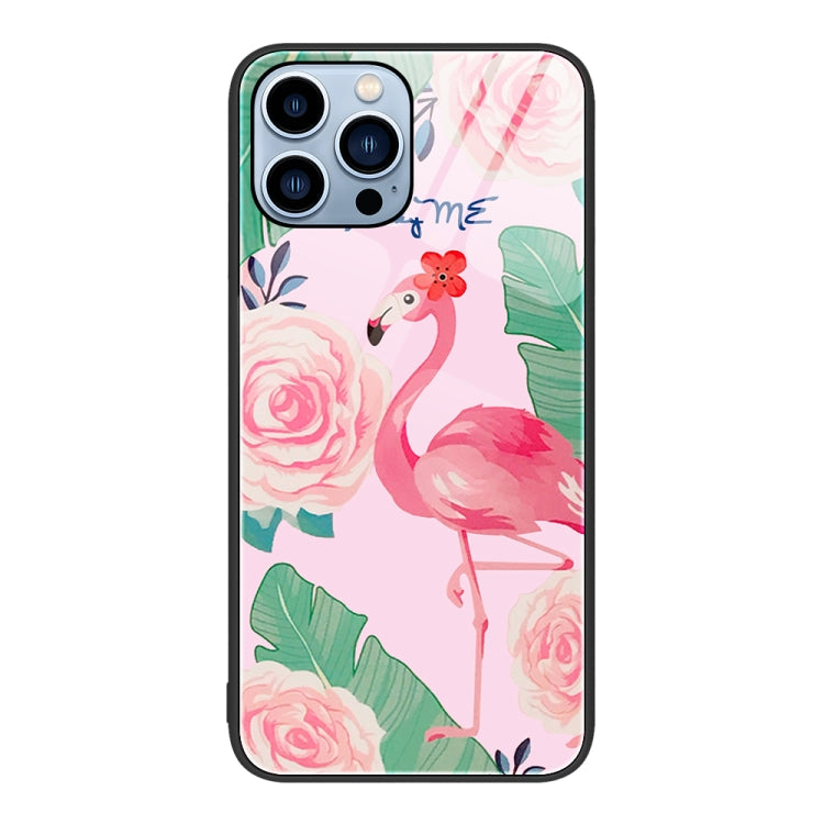 Colorful Painted Glass Phone Case, For iPhone 14 Pro Max
