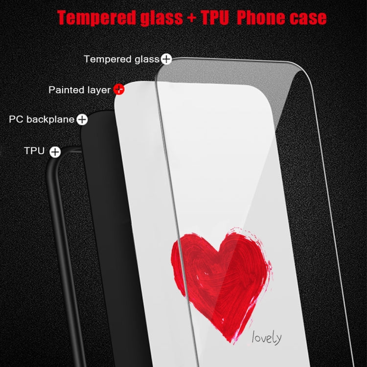 Colorful Painted Glass Phone Case, For iPhone 14 Pro Max