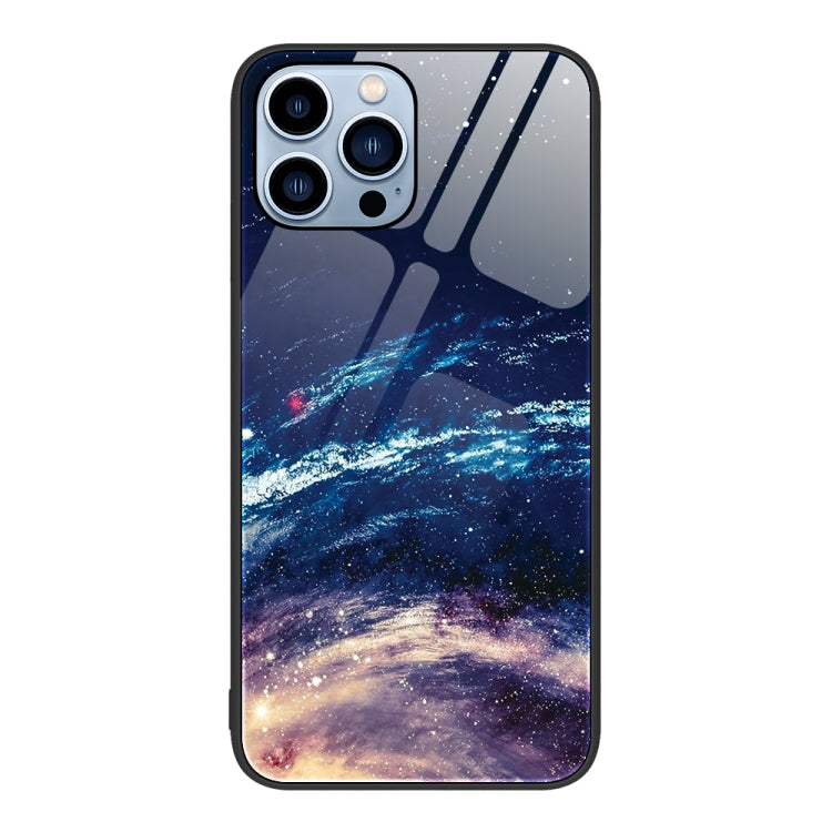 Colorful Painted Glass Phone Case, For iPhone 14 Pro