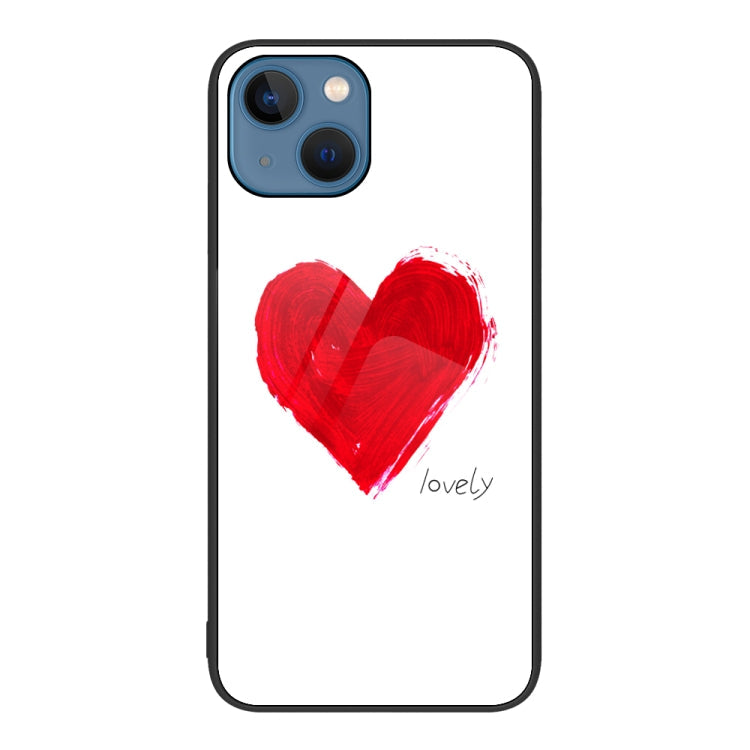 Colorful Painted Glass Phone Case, For iPhone 14