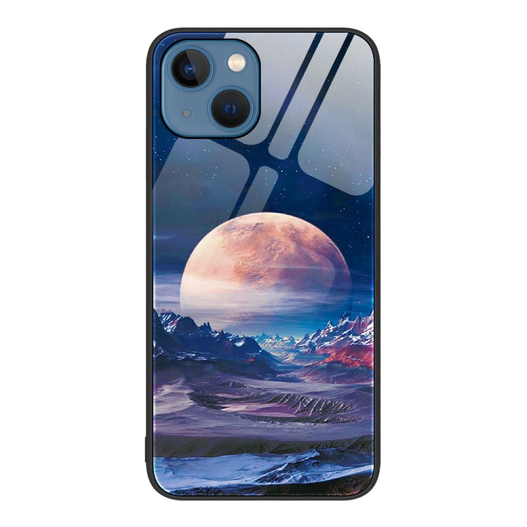 Colorful Painted Glass Phone Case, For iPhone 14