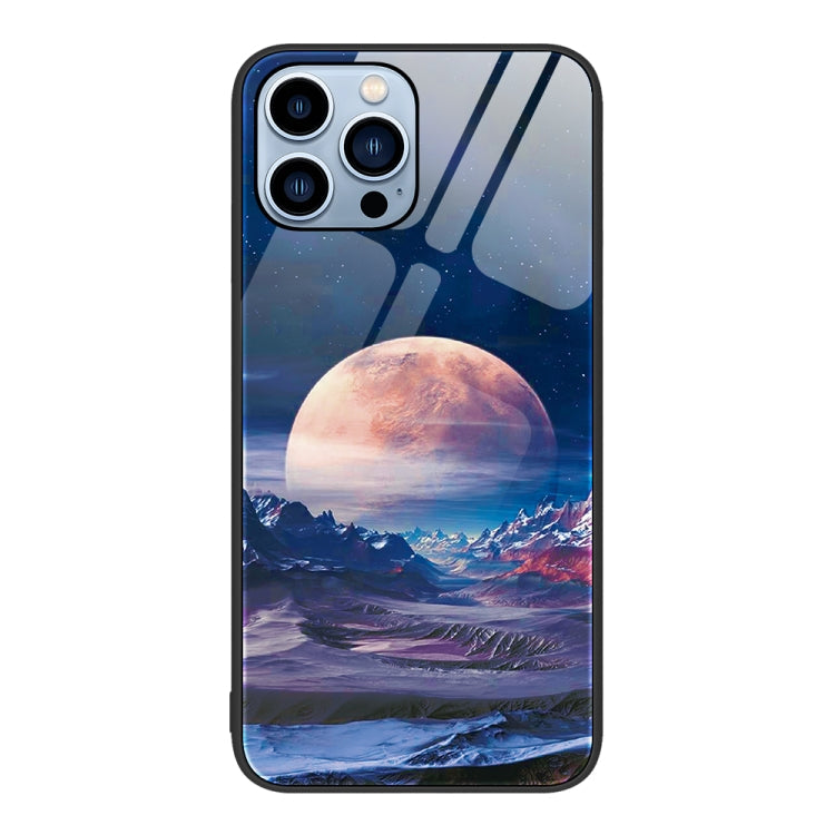 Colorful Painted Glass Phone Case, For iPhone 13 Pro Max