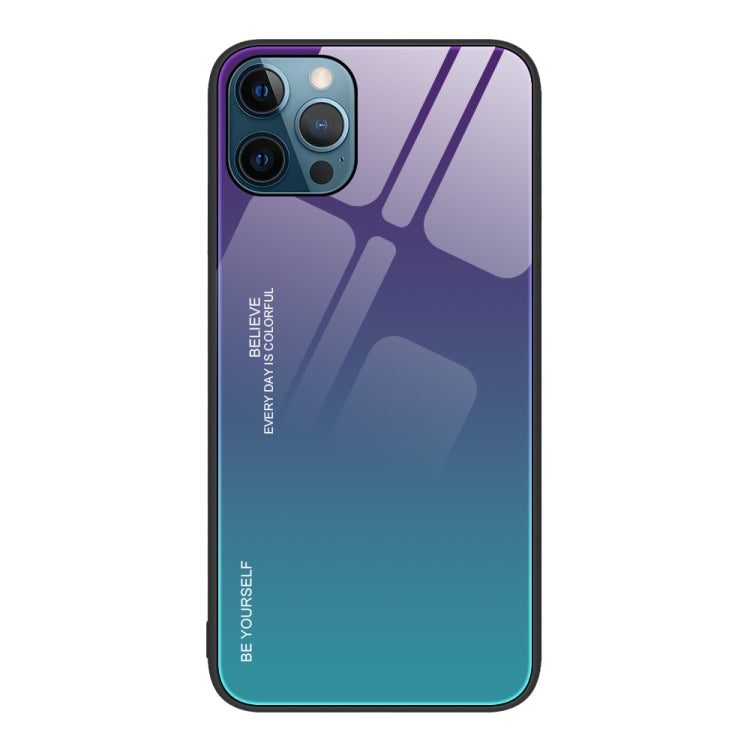 Gradient Color Glass Case, For iPhone 12 Pro Max, For iPhone 12, For iPhone 13 Pro Max